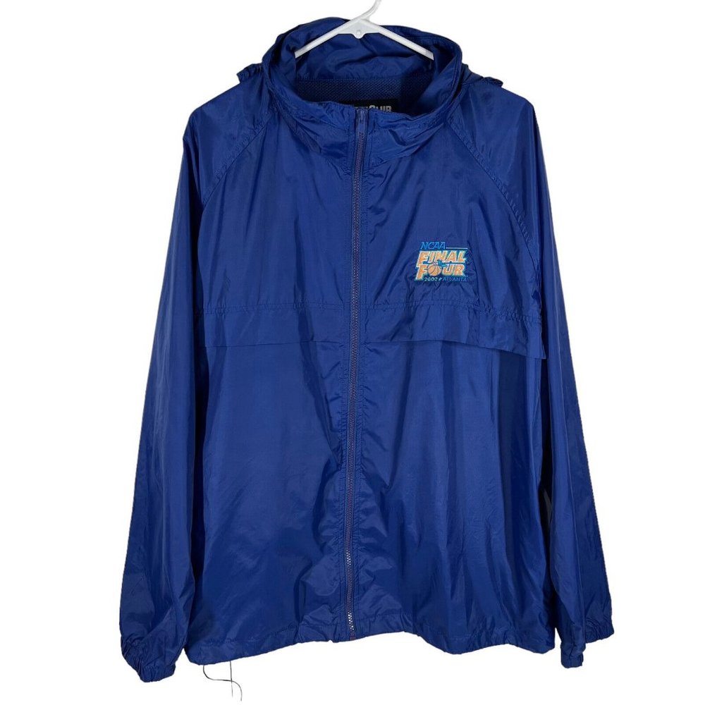 Vintage NCAA Final Four 2002 Atlanta Hooded Full Zip Windbreaker Men XL